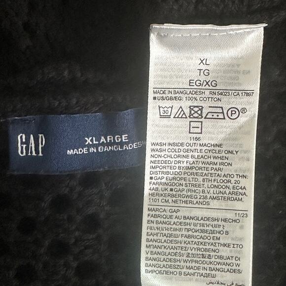 Gap 100 Cotton Crochet Tank Top XL Black Cropped Boho Festival Cottagecore EUC - Picture 7 of 8